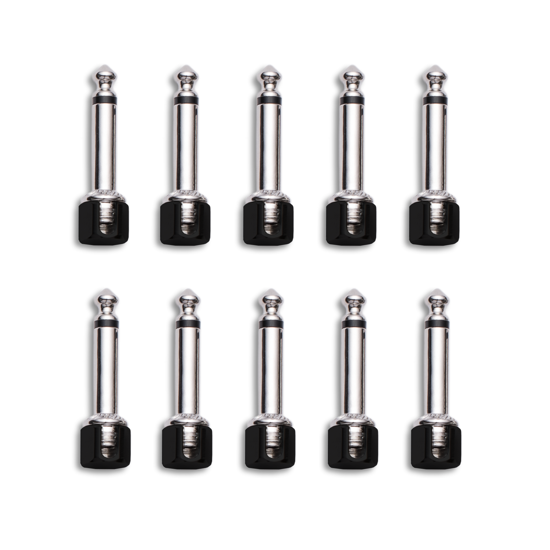 Evidence Audio SiS Right Angled Plugs in Black. Example Only quantity will vary with kit size