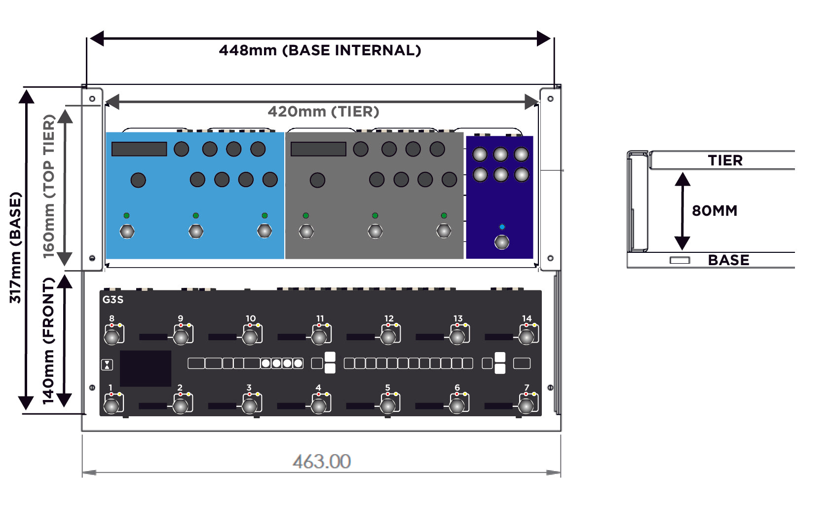 The GigRig Pedalboard: Medium Single Tier