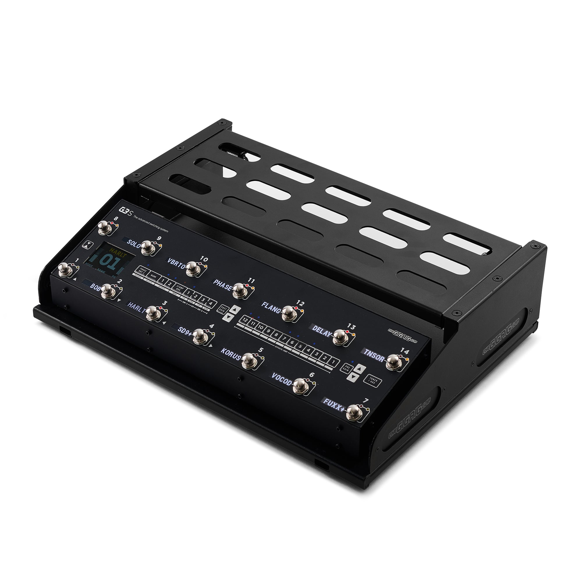 The GigRig Medium Single broad full width tier installed with G3S as suggested switching sytem