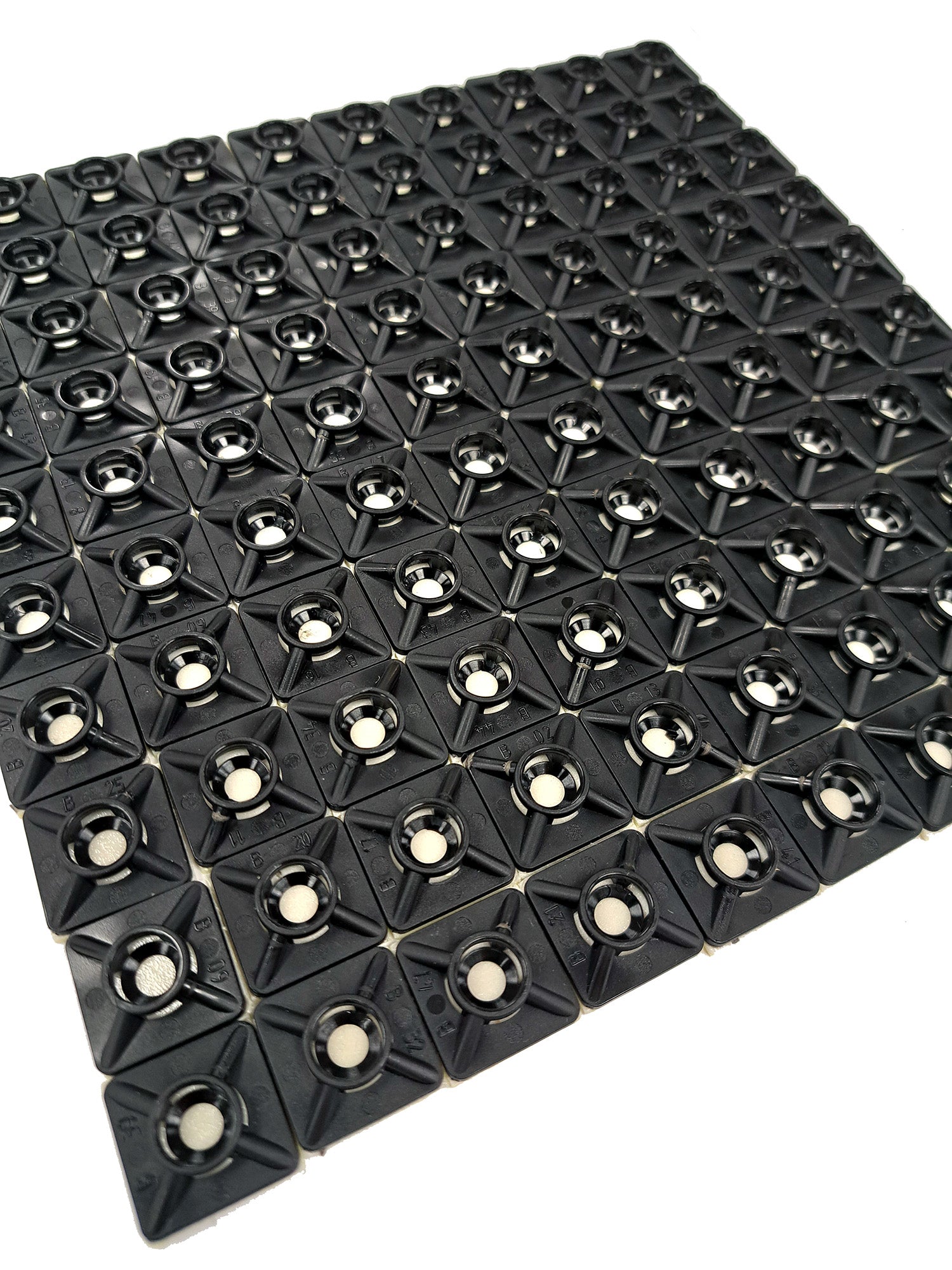 100 x 20mm x 20mm Self adhesive Cable Tie Bases