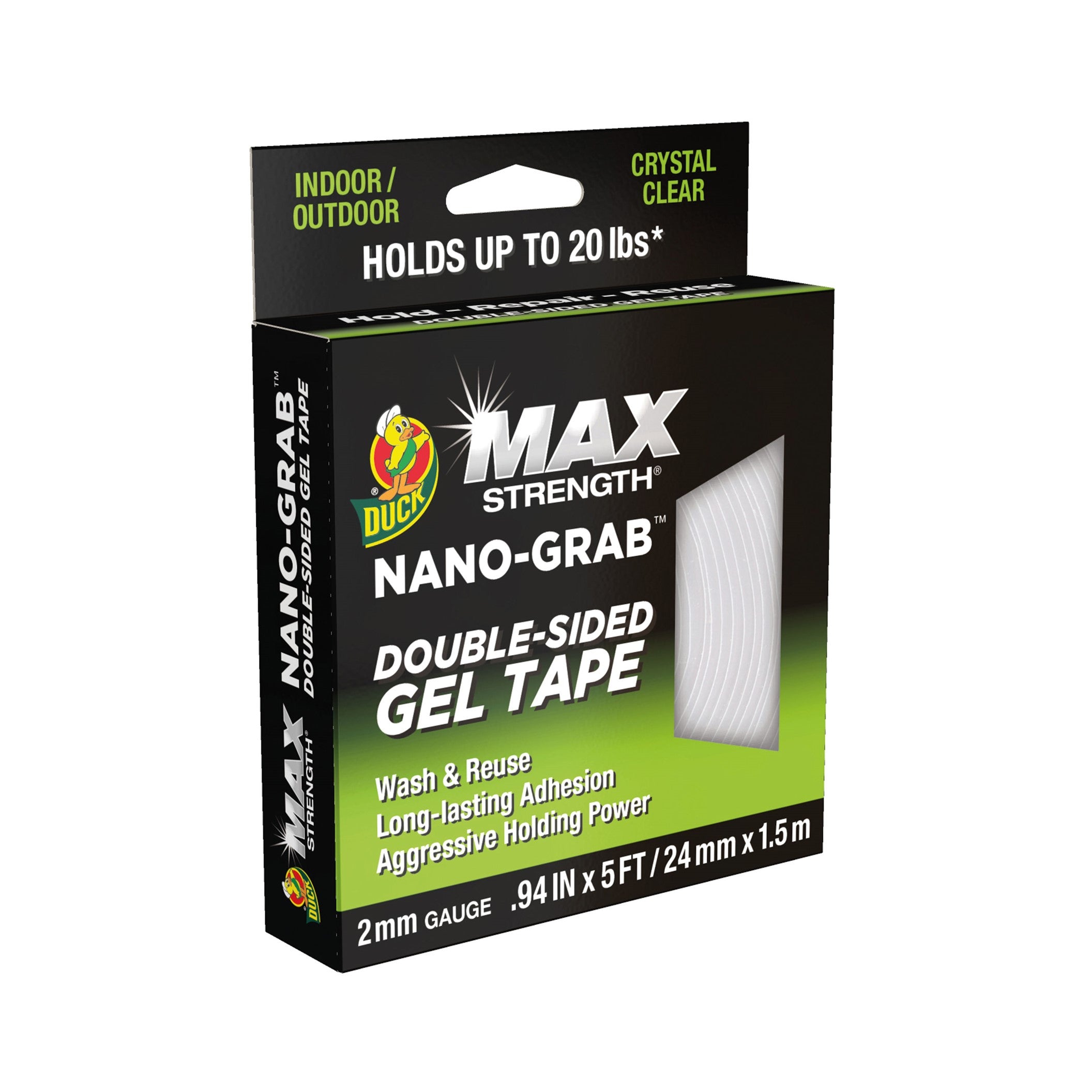 Max Strength Nano-Grab™ Double-Sided Gel Tape