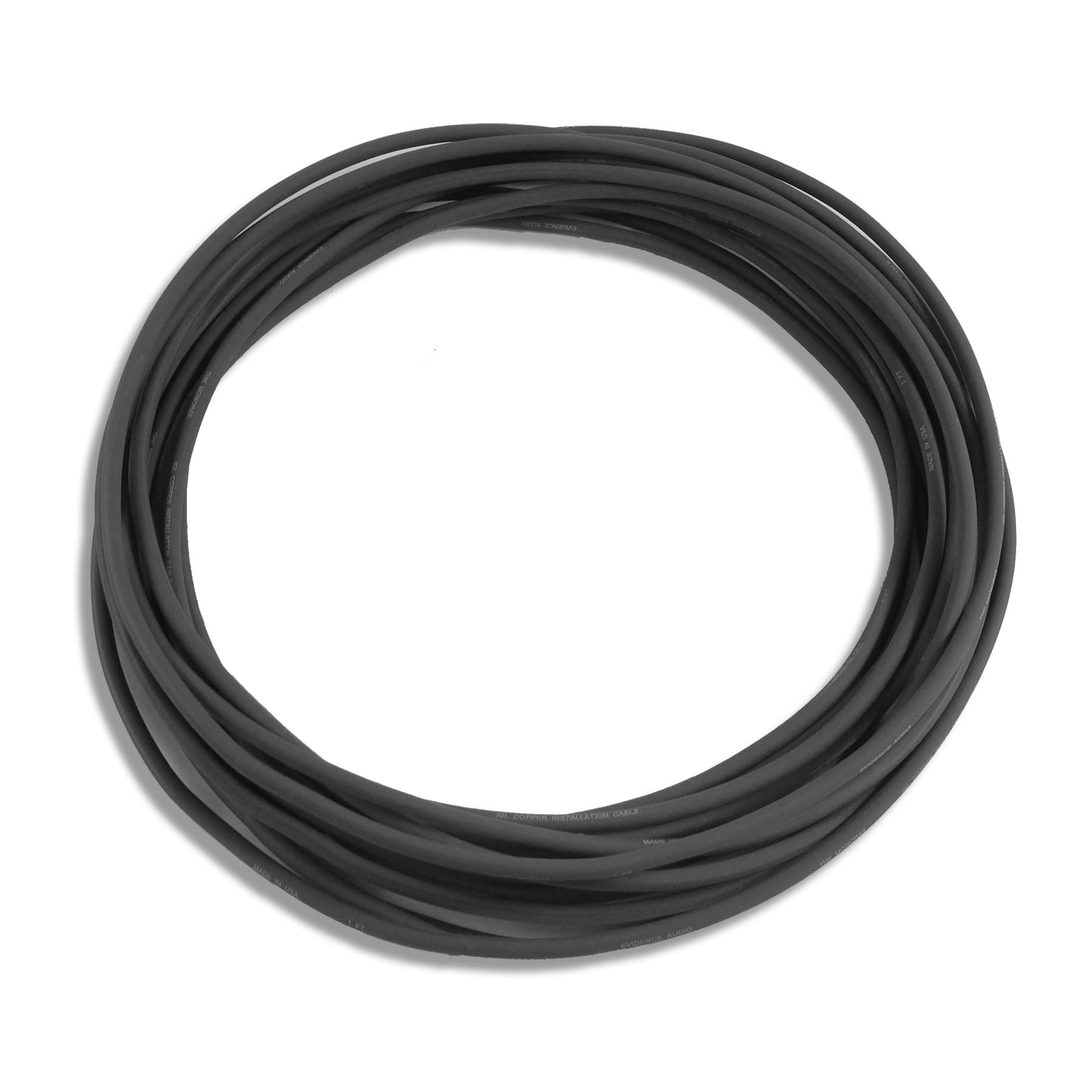 Evidence Audio Monorail Cable in Black. Example Only. Quantity  will vary depending on kit selected