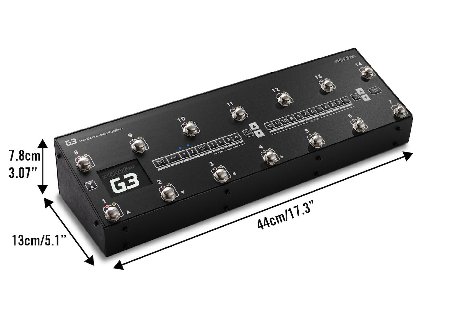 G3 Effects Controller Dimensions