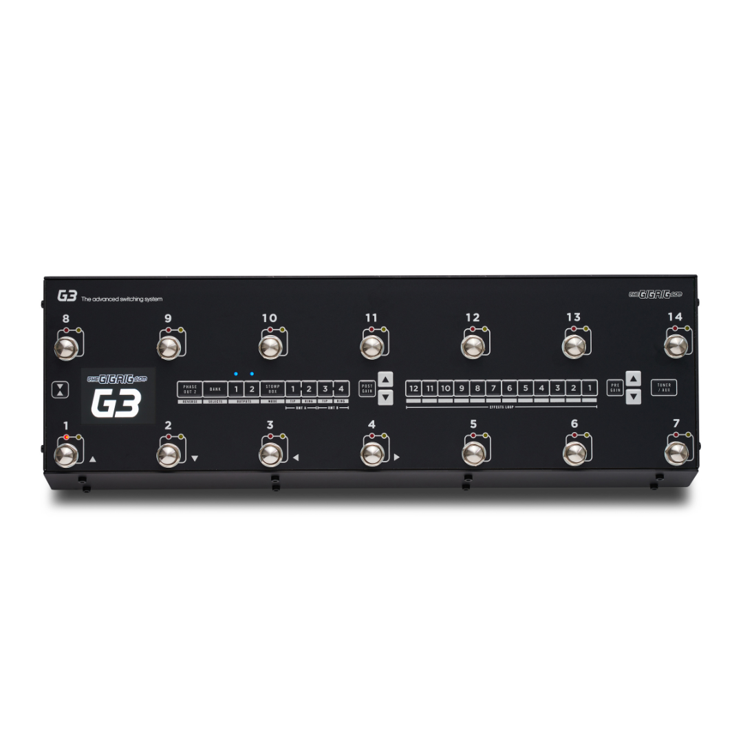 Effortless switching. Used by international artists. Industry standard rig control. G3 is the most advanced effects pedal board switching system in the world.