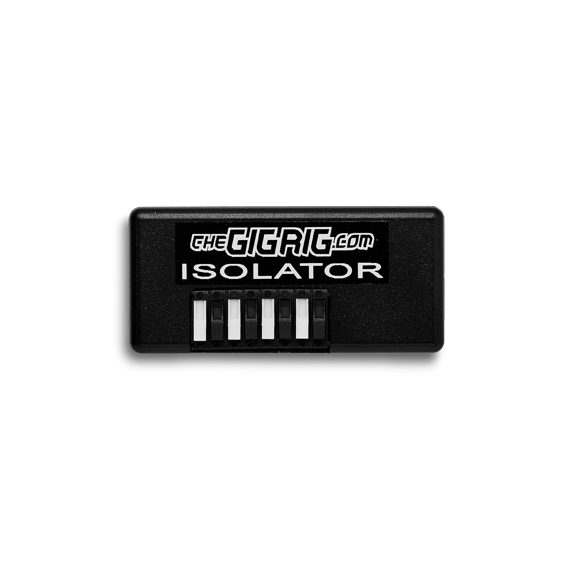 Isolator Version 1 black ABS case with tab connectors with GigRig Logo