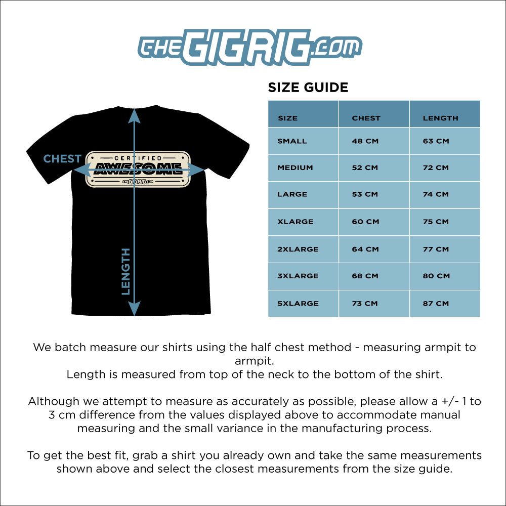 The GigRig Certified Awesome T-Shirt - Black/ Classic Cream