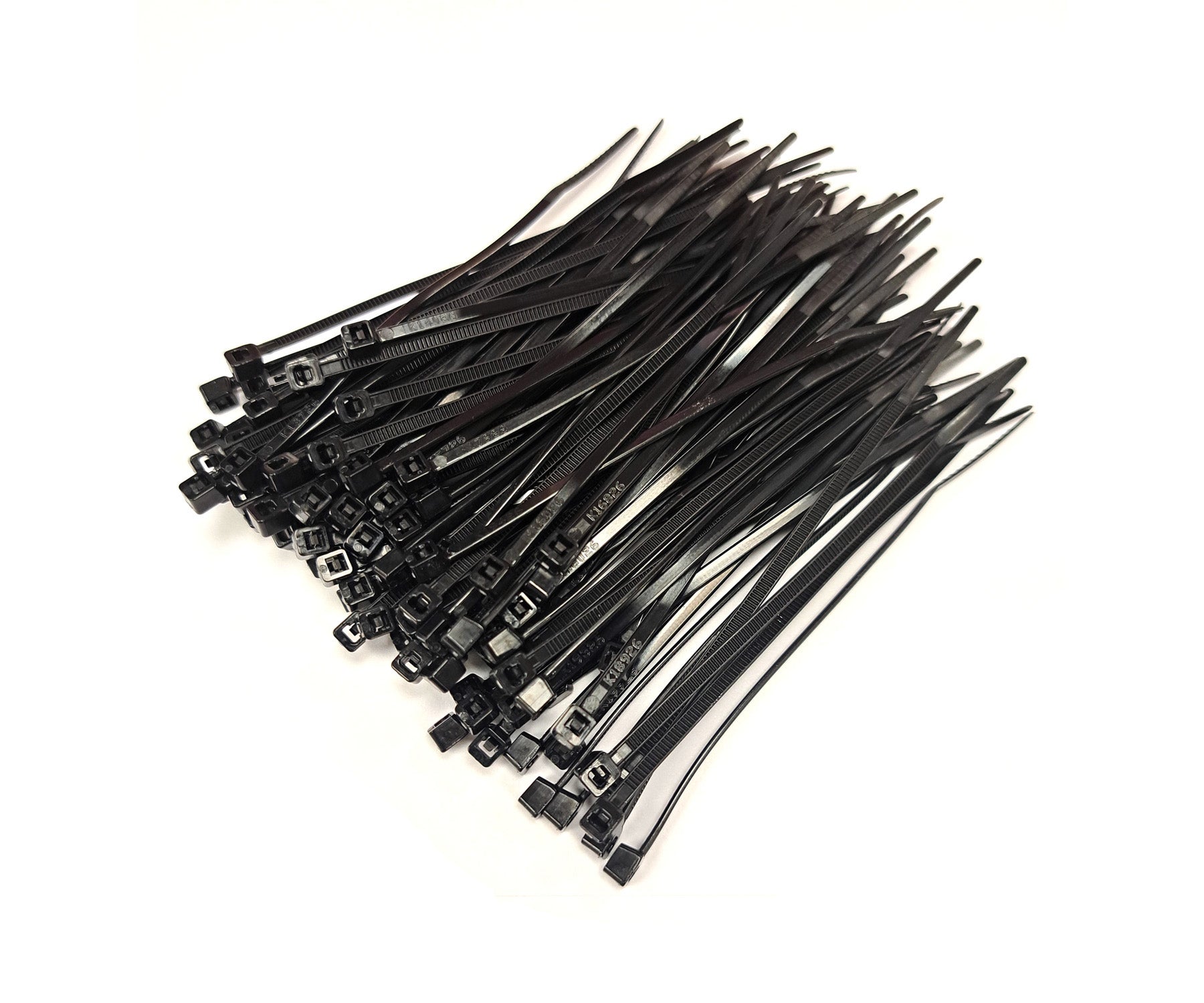 100 x 2.5mm x 100mm Black Nylon Cable ties